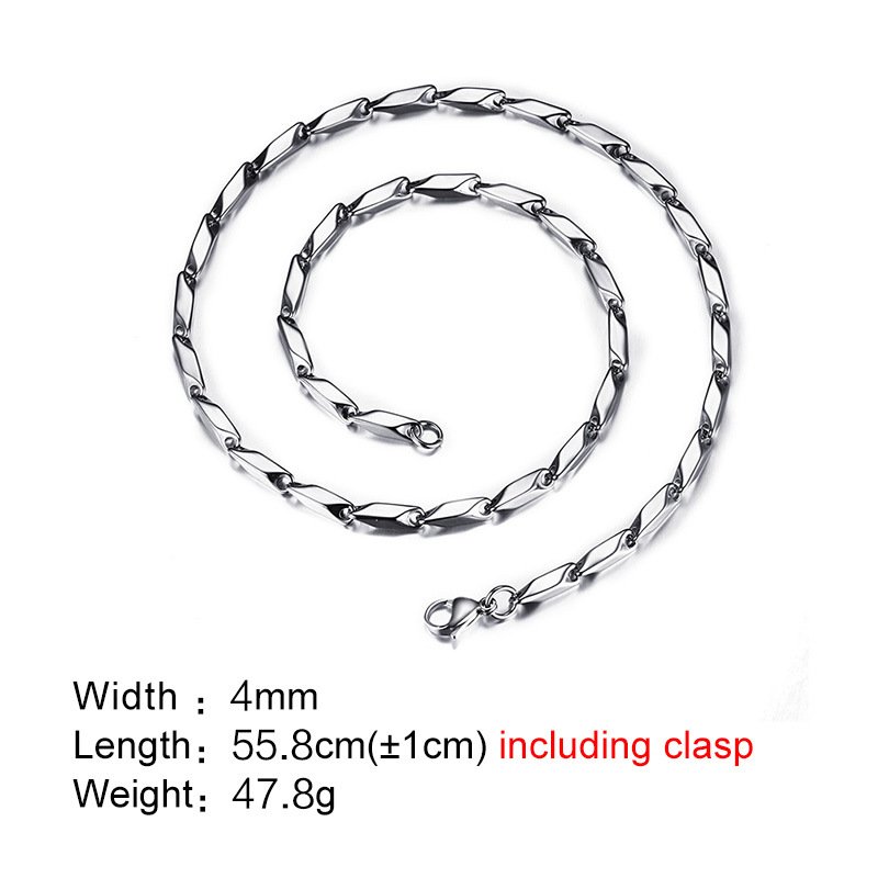 WM-C5 - 4mm Men Silver Necklace Chain
