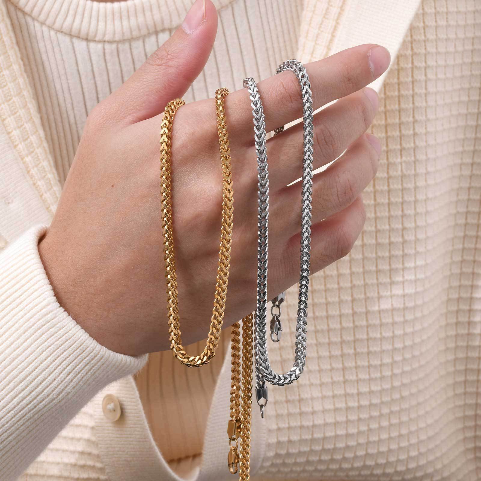 WM-C51 - Men-Women Golden Necklace Chain