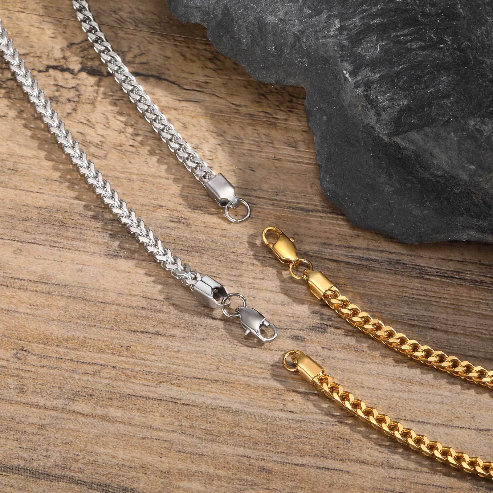 WM-C51 - Men-Women Silver Necklace Chain — image 3