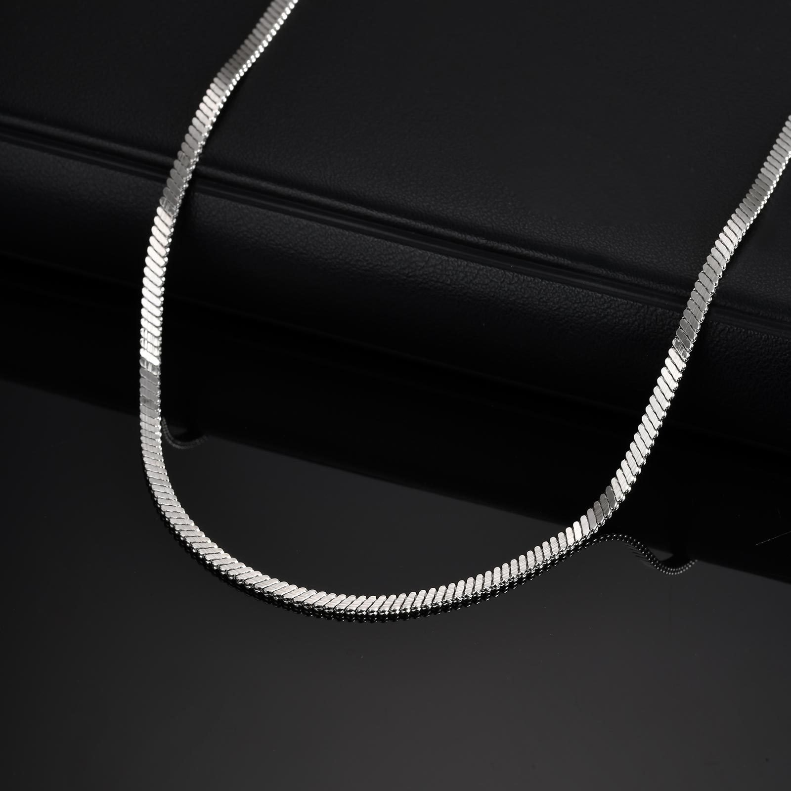 WM-C52 - Men-Women Silver Necklace Chain