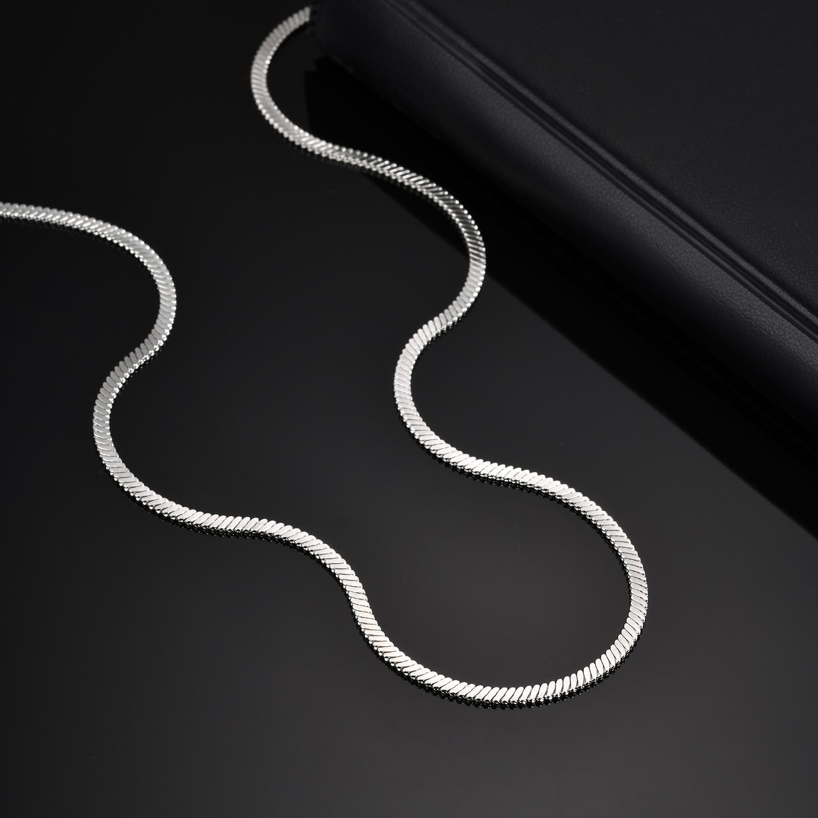 WM-C52 - Men-Women Silver Necklace Chain — image 3