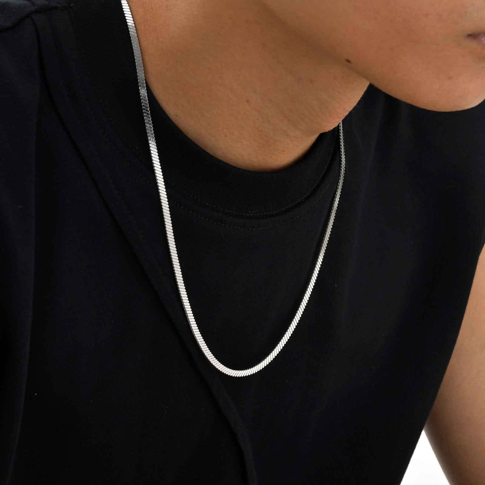WM-C52 - Men-Women Silver Necklace Chain — image 6