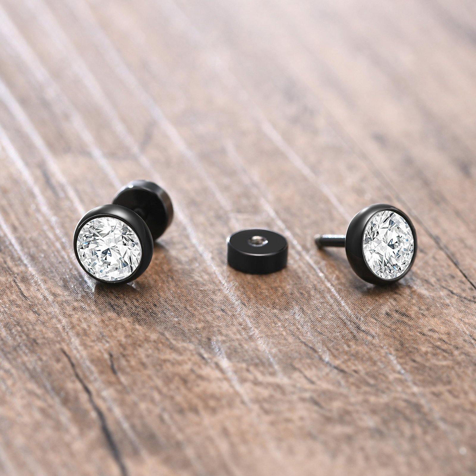 WM-E15 Golden Ear Studs Men Earring