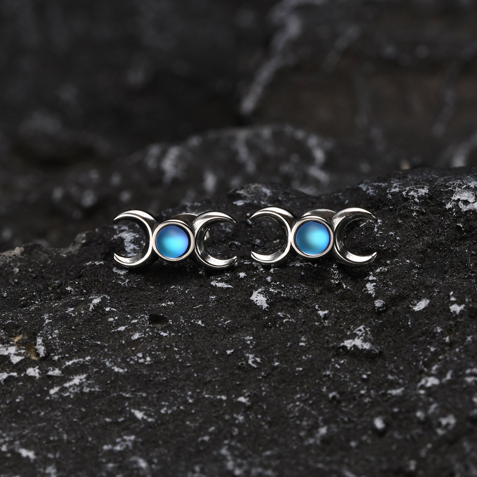 WM-E26 Silver Ear Studs Men Earring