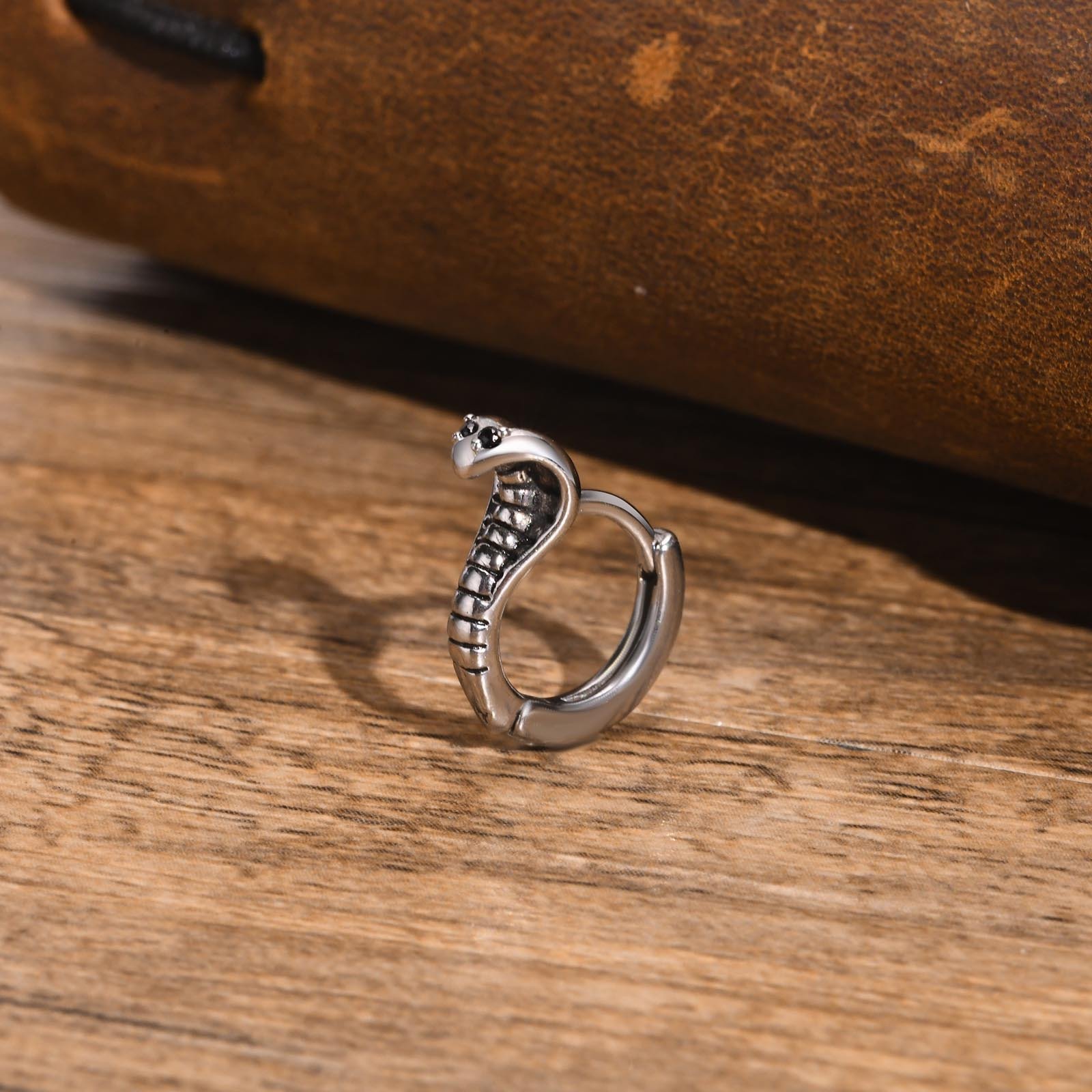 WM-E40 Silver Ear Studs Men Earring