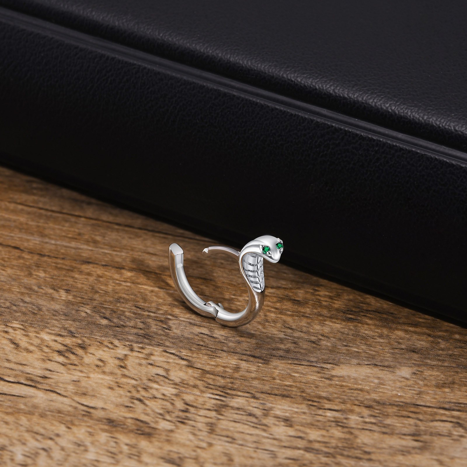 WM-E45 Silver Ear Studs Men Earring — image 4