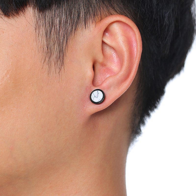 WM-E59 Brown Ear Studs Men Earring — image 12