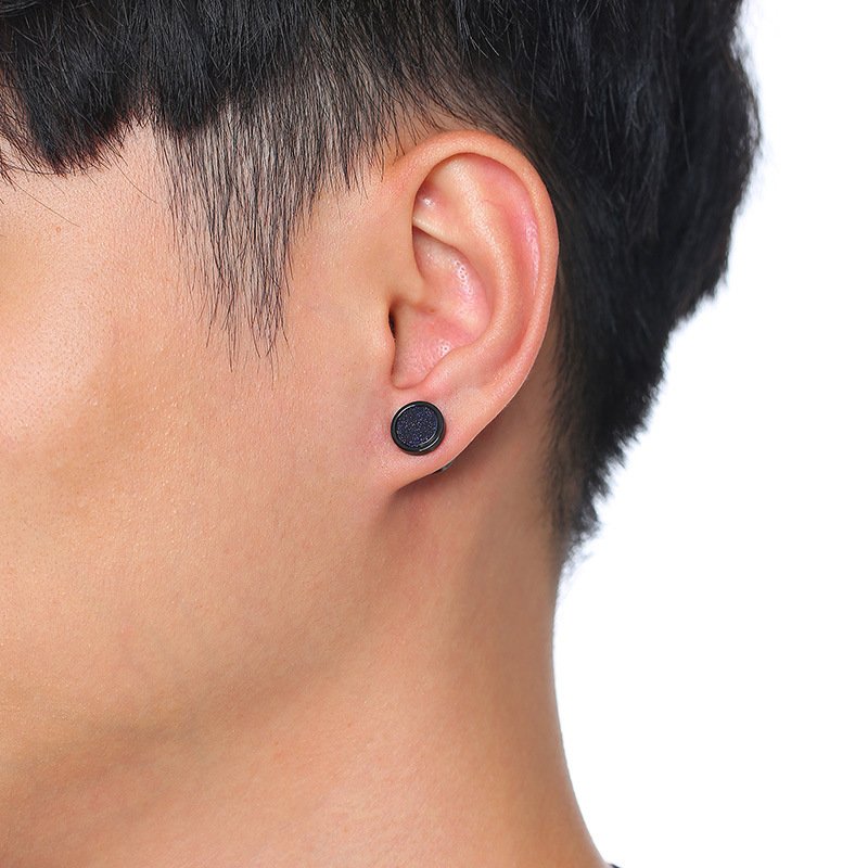 WM-E59 Brown Ear Studs Men Earring — image 13