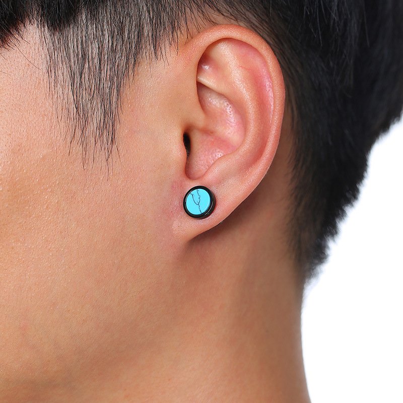 WM-E59 Brown Ear Studs Men Earring — image 6