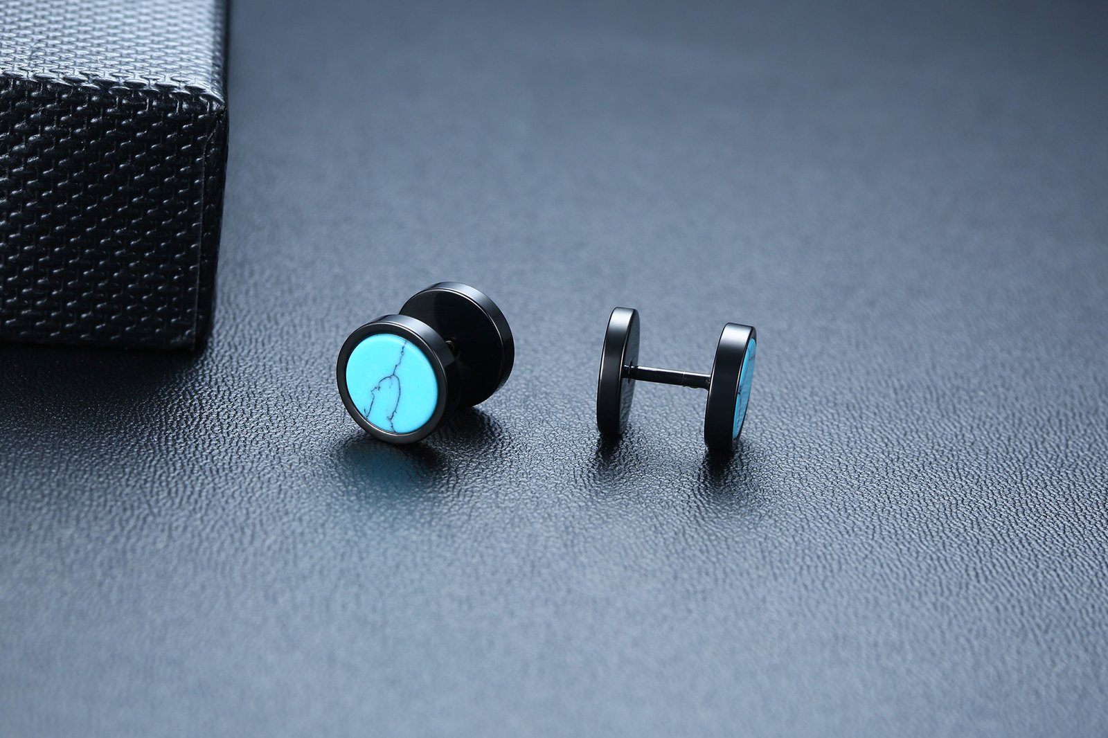 WM-E59 Tourquise Ear Studs Men Earring — image 7