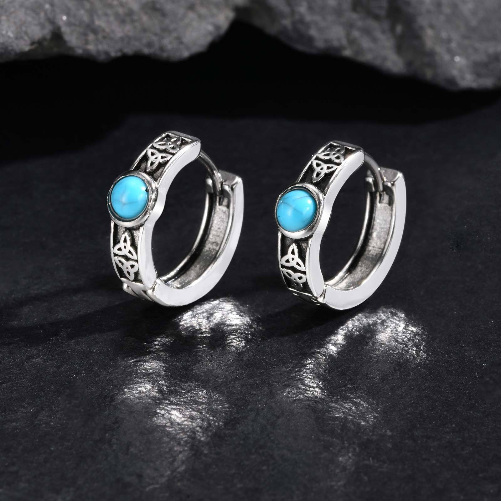 WM-E66 Silver Ear Studs Men Earring — image 3
