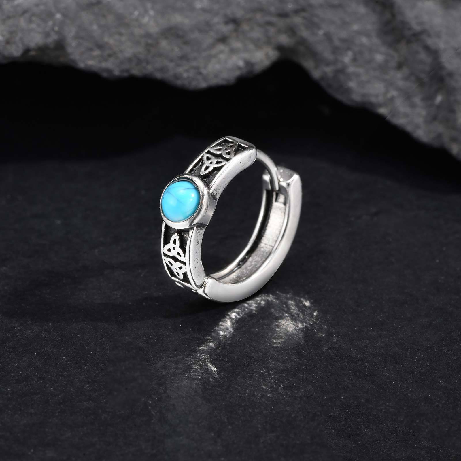 WM-E66 Silver Ear Studs Men Earring — image 4