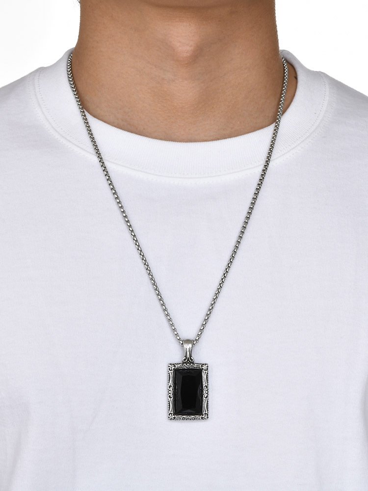 WM-P102 Men, Women Necklace Pendant with Chain — image 3