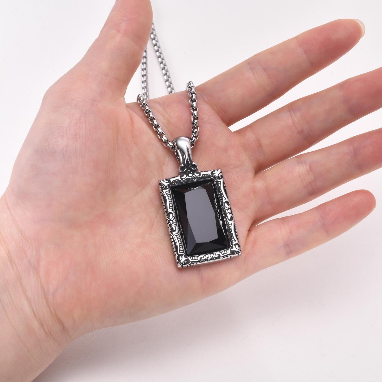 WM-P102 Men, Women Necklace Pendant with Chain — image 7