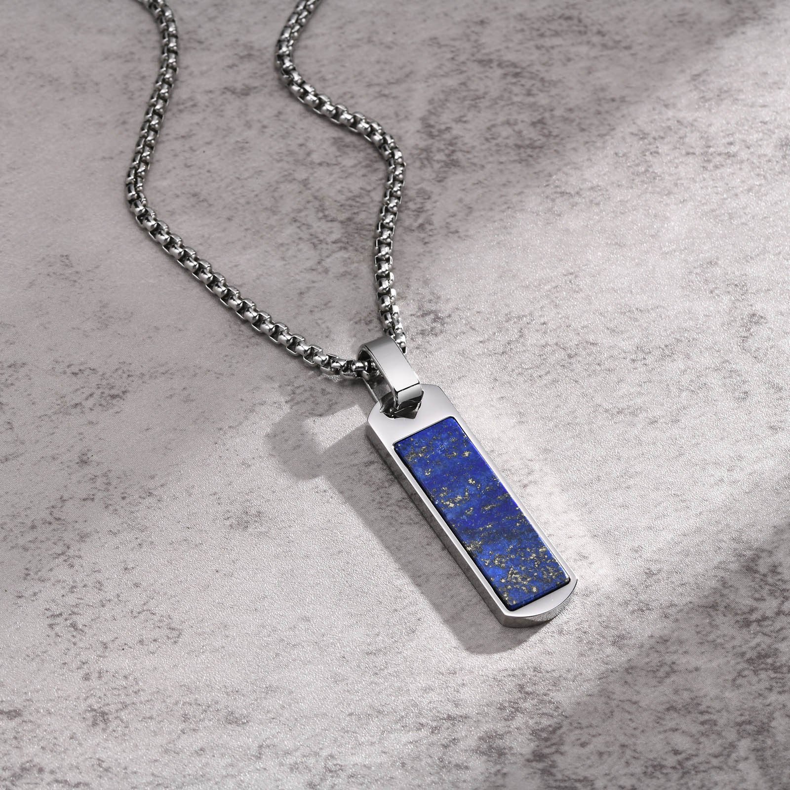 WM-P105 Black Men, Women Necklace Pendant with Chain — image 3