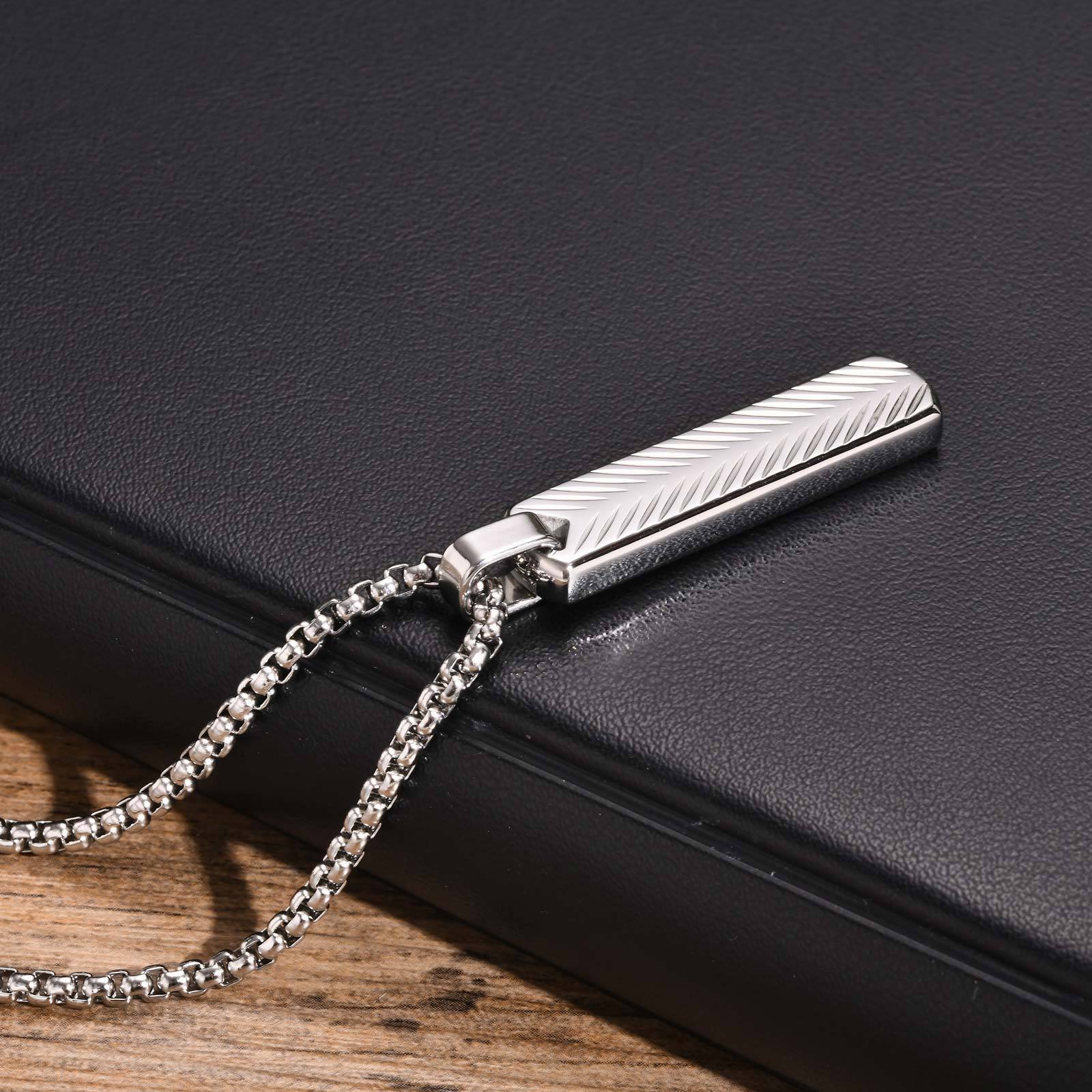 WM-P132 Slver Men, Women Necklace Pendant with Chain — image 7