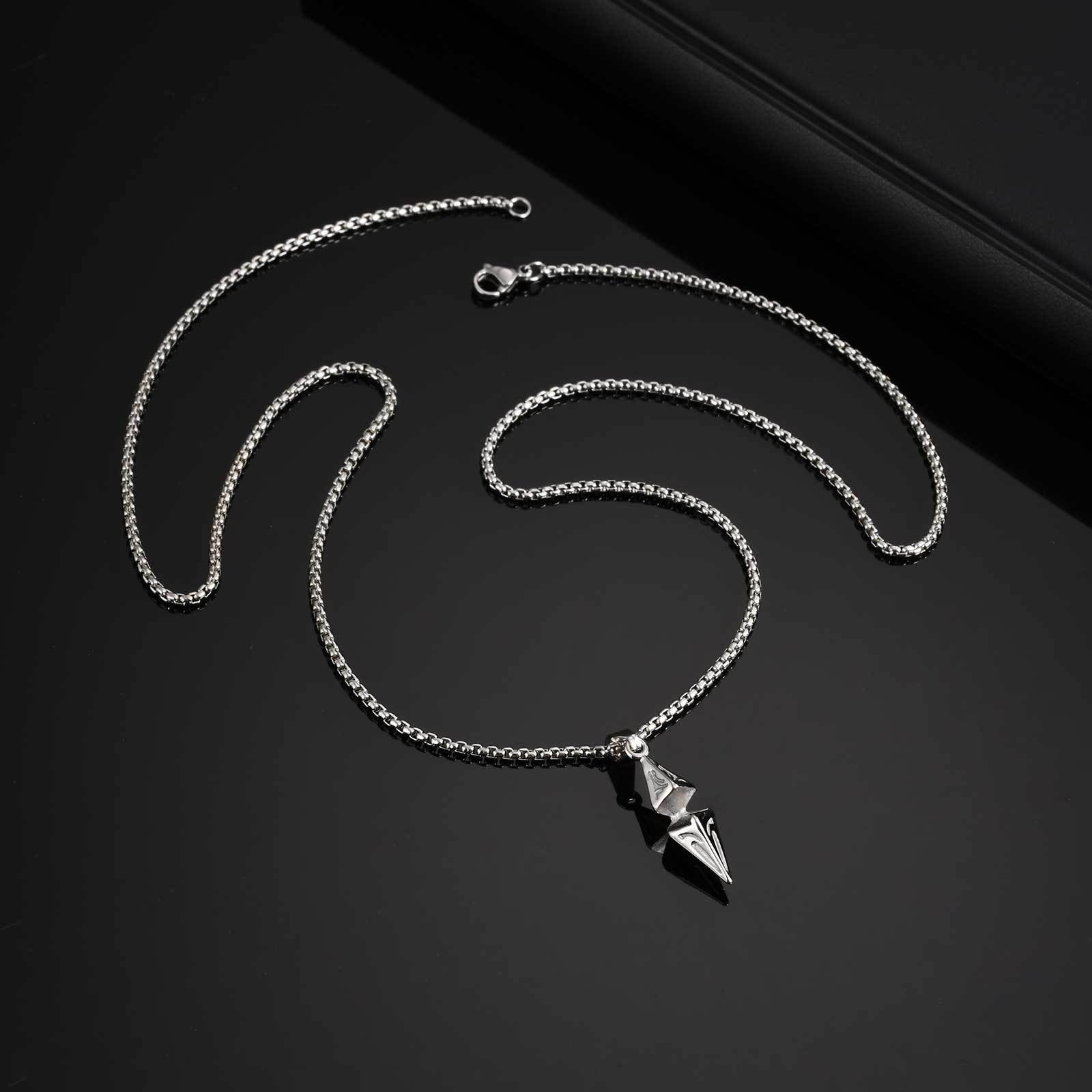 WM-P133 Gray Men, Women Necklace Pendant with Chain — image 8