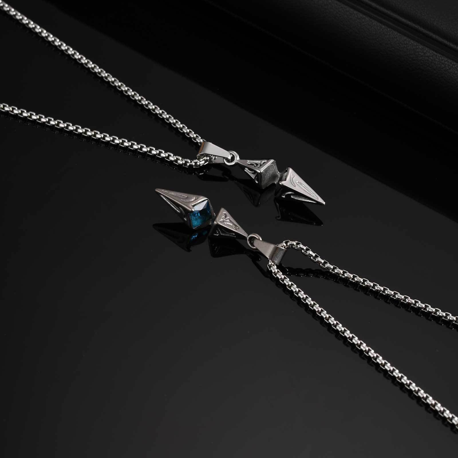 WM-P133 Silver Men, Women Necklace Pendant with Chain — image 4