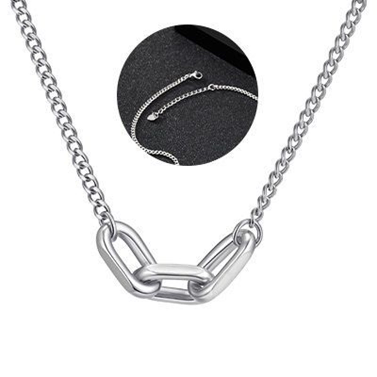 WM-P134 Silver Men, Women Necklace Pendant with Chain