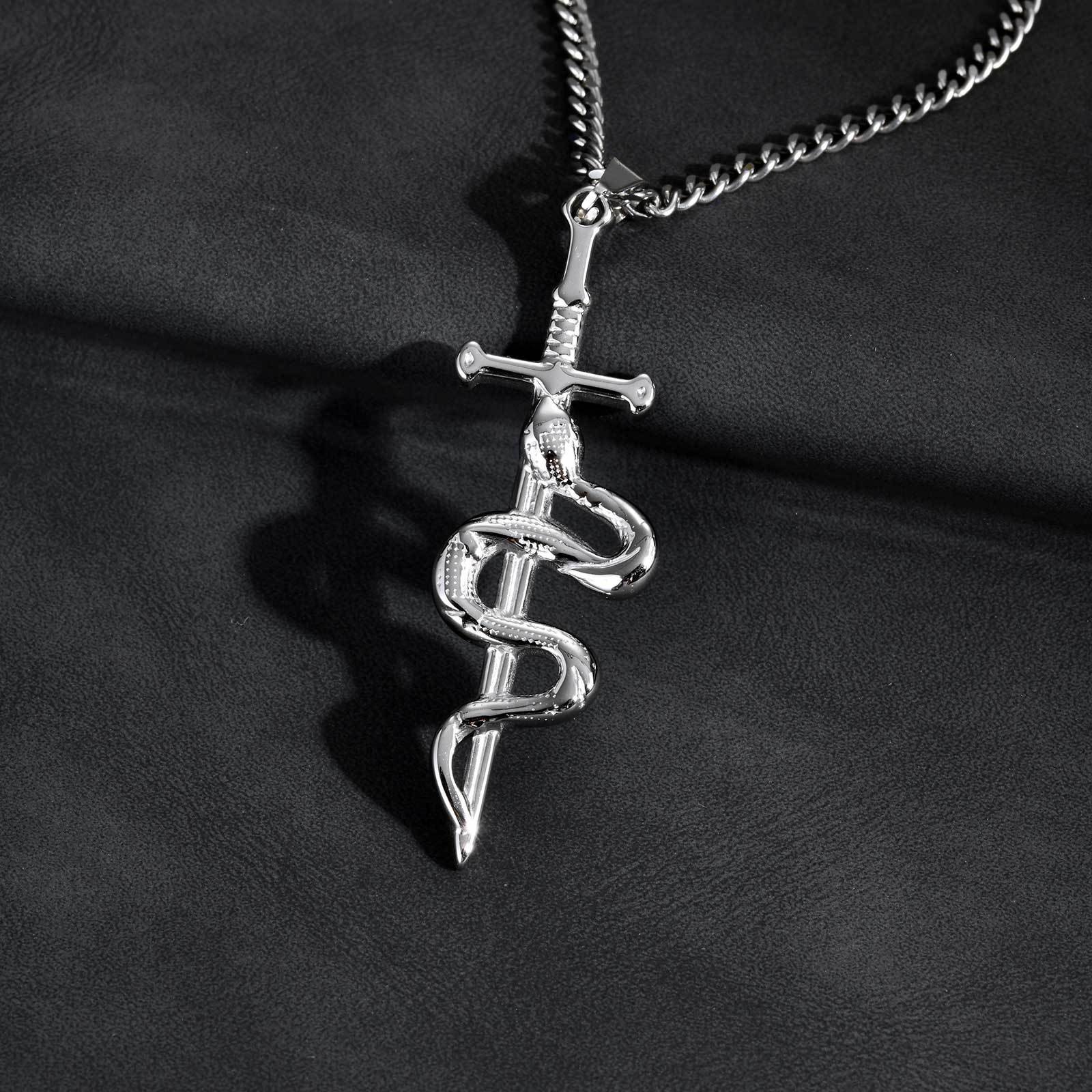 WM-P135 Silver Men, Women Necklace Pendant with Chain