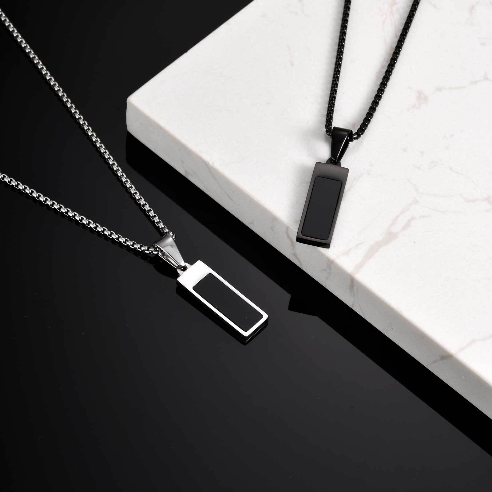 WM-P136 Silver Men, Women Necklace Pendant with Chain — image 4