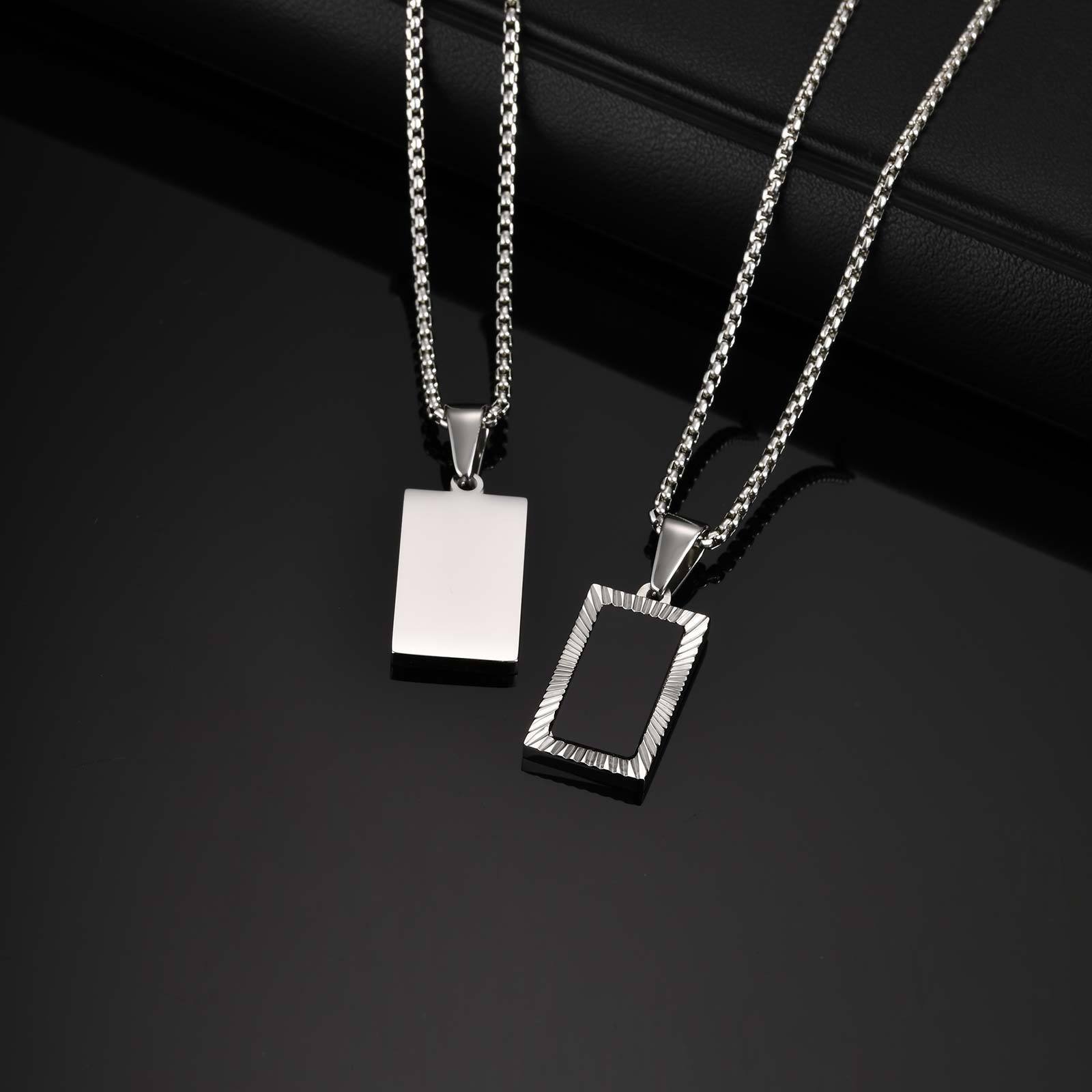 WM-P138 Golden Men, Women Necklace Pendant with Chain — image 4