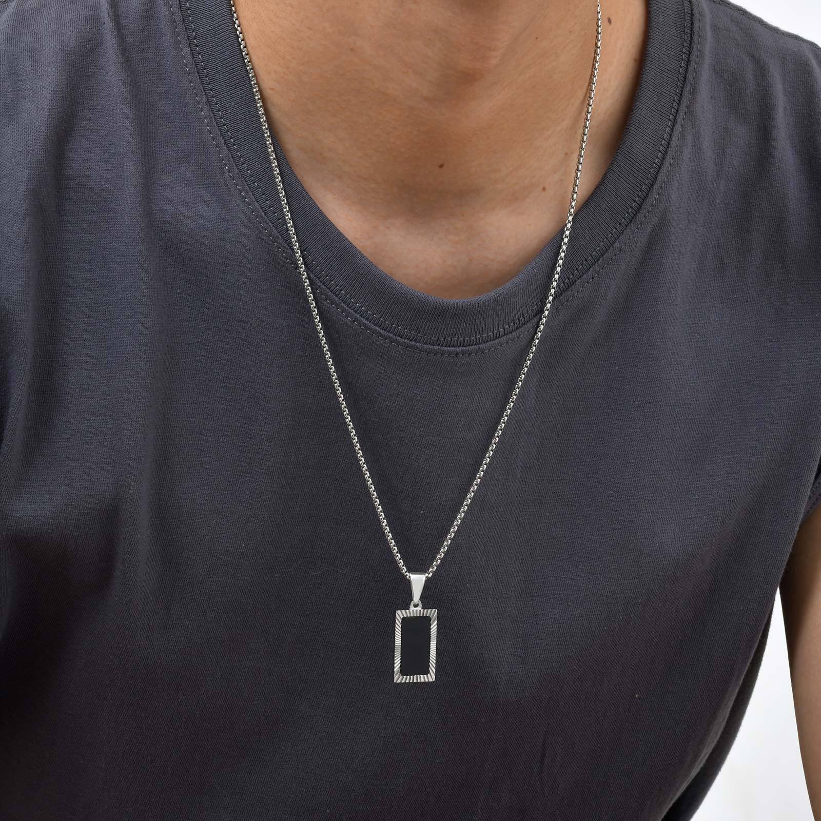 WM-P138 Silver Men, Women Necklace Pendant with Chain