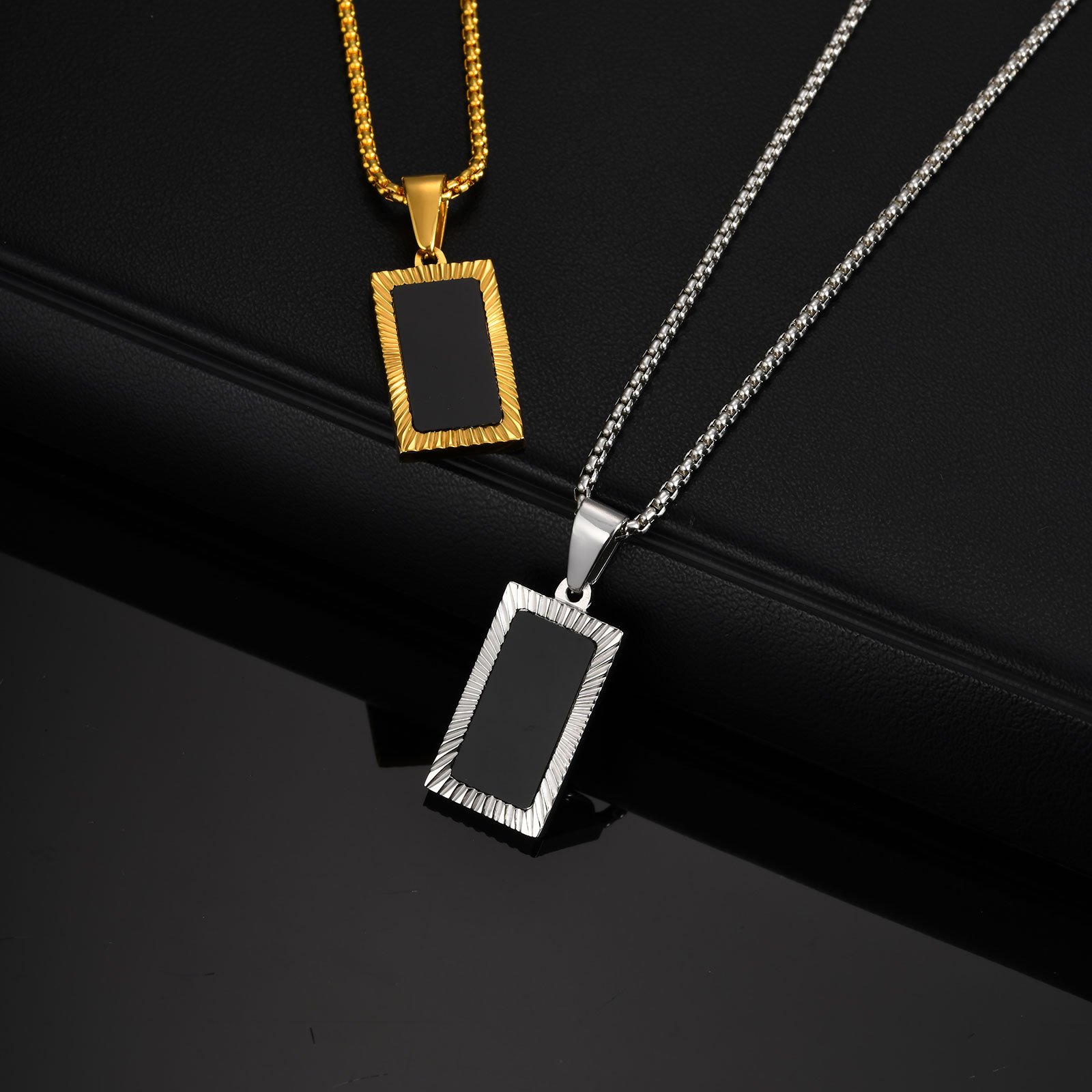 WM-P138 Silver Men, Women Necklace Pendant with Chain — image 5