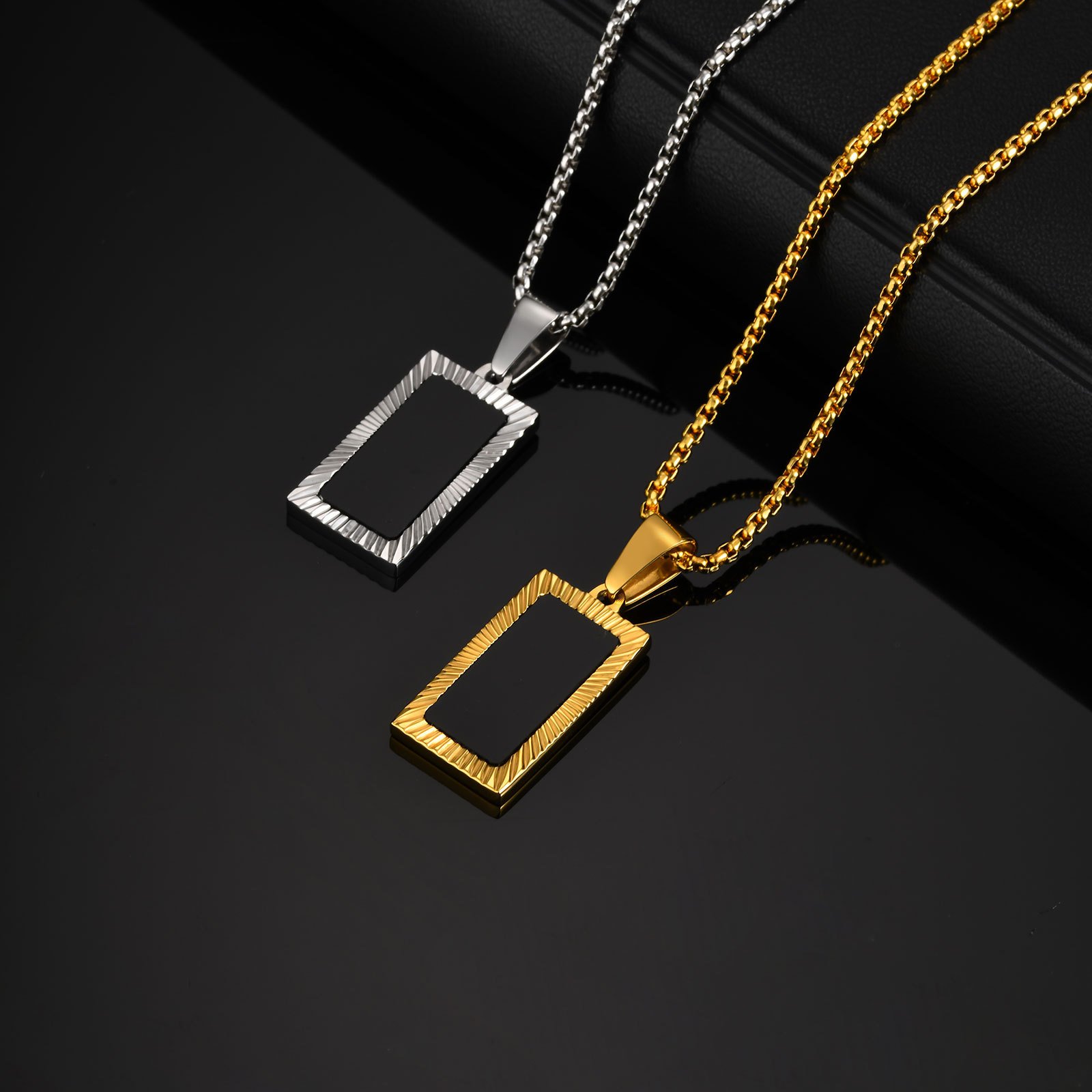 WM-P138 Silver Men, Women Necklace Pendant with Chain — image 7