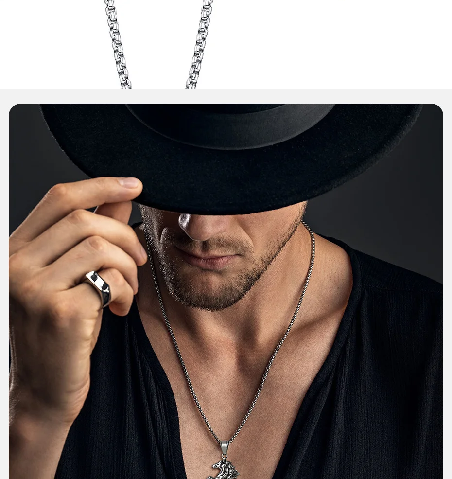 WM-P67 Men, Women Necklace Pendant with Chain — image 3