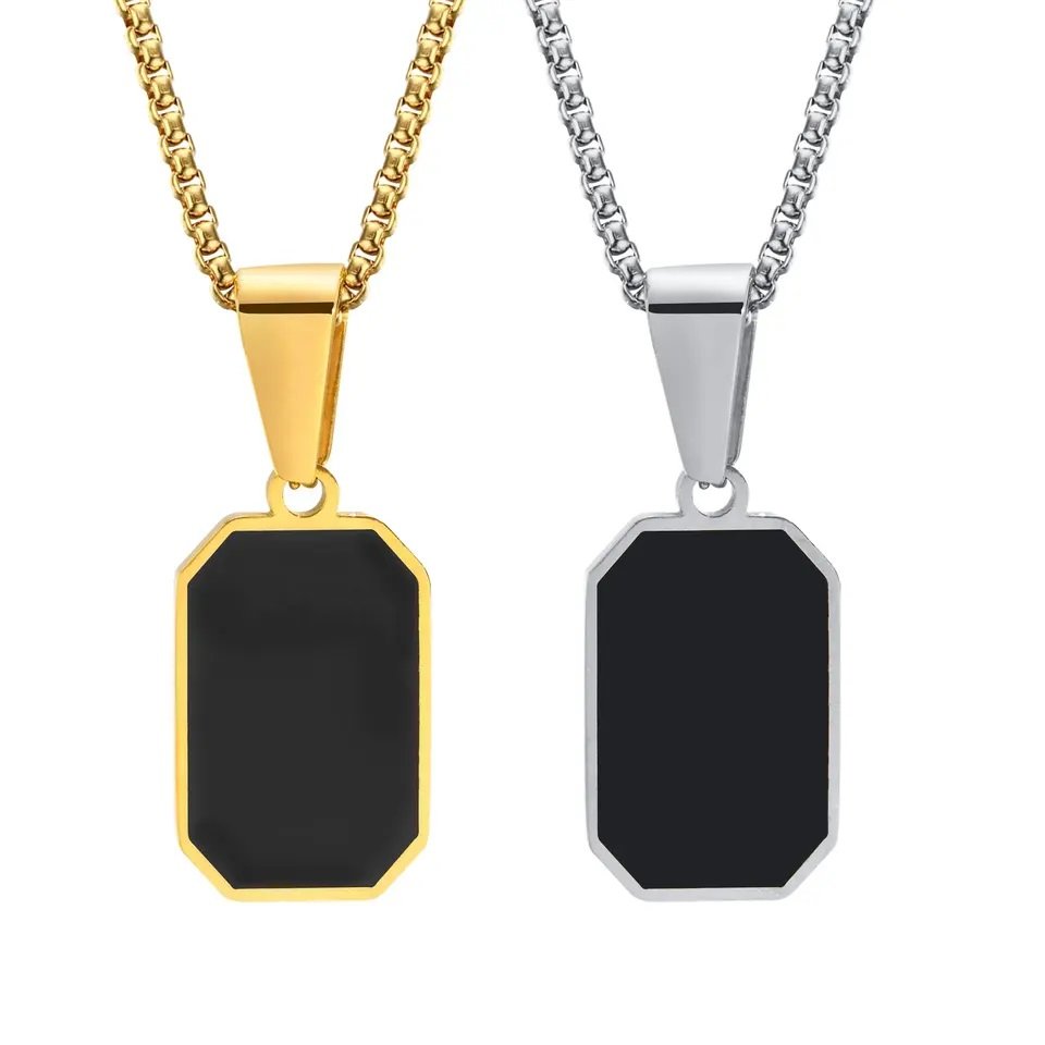 WM-P81 Silver Men, Women Necklace Pendant with Chain — image 3