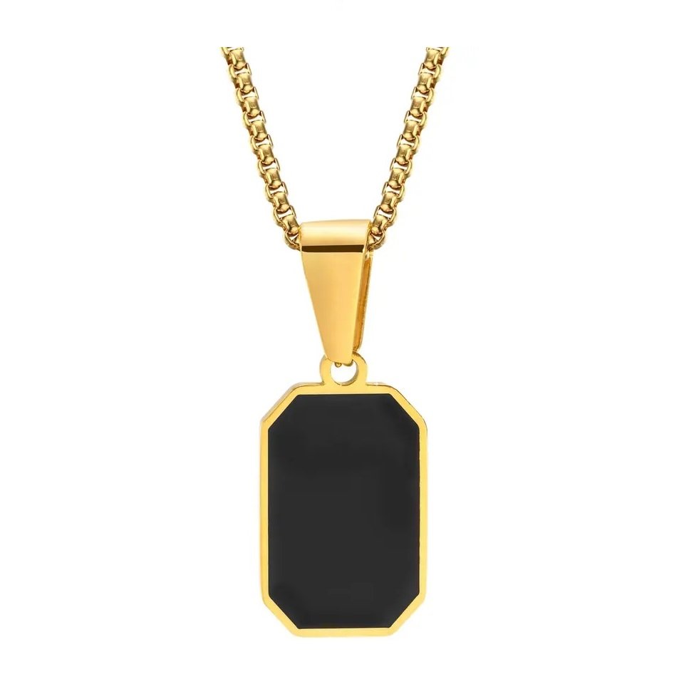 WM-P81 Golden Men, Women Necklace Pendant with Chain