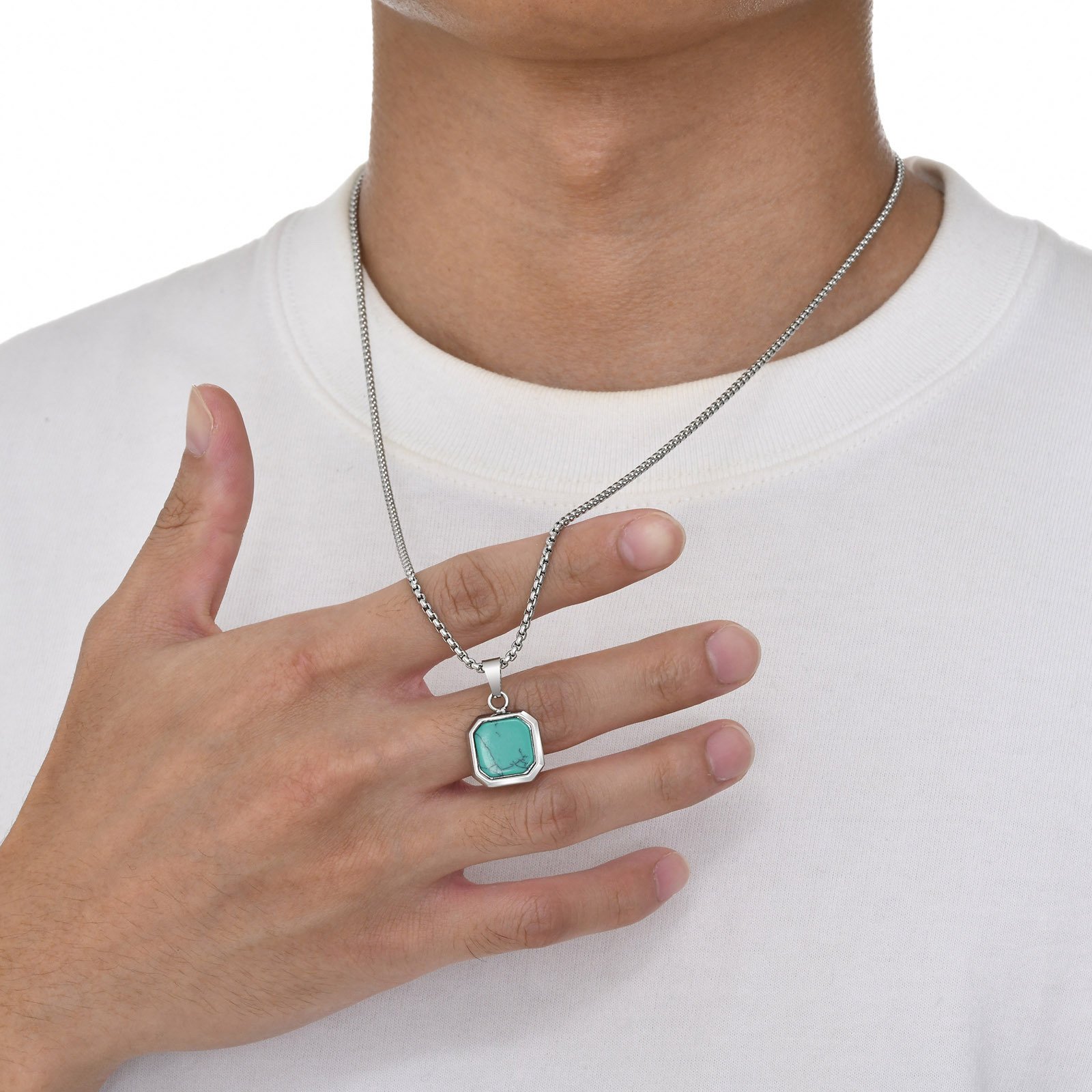 WM-P84 - Men, Women Necklace Pendant with Chain — image 3