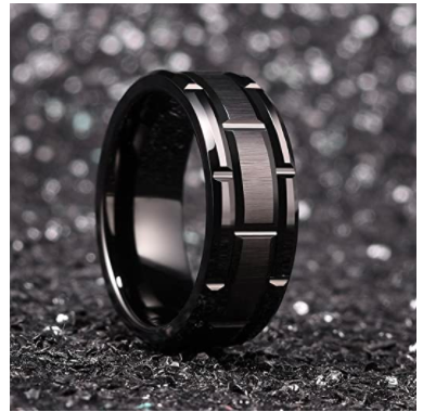 WM-R141 Tungsten Carbide Ring for Men 8 mm