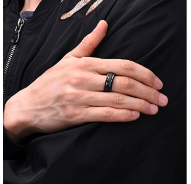 WM-R141 Tungsten Carbide Ring for Men 8 mm — image 3