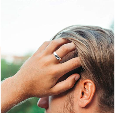 WM-R147 - Shiny Silver 6 mm Tungsten Carbide Ring — image 3