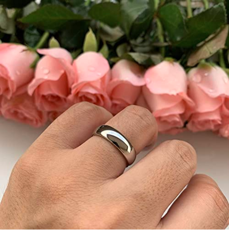 WM-R147 - Shiny Silver 6 mm Tungsten Carbide Ring — image 8