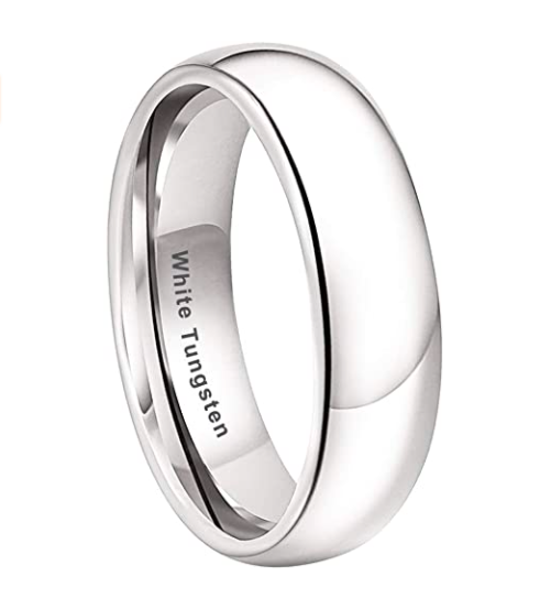 WM-R147 - Shiny Silver 6 mm Tungsten Carbide Ring — image 9