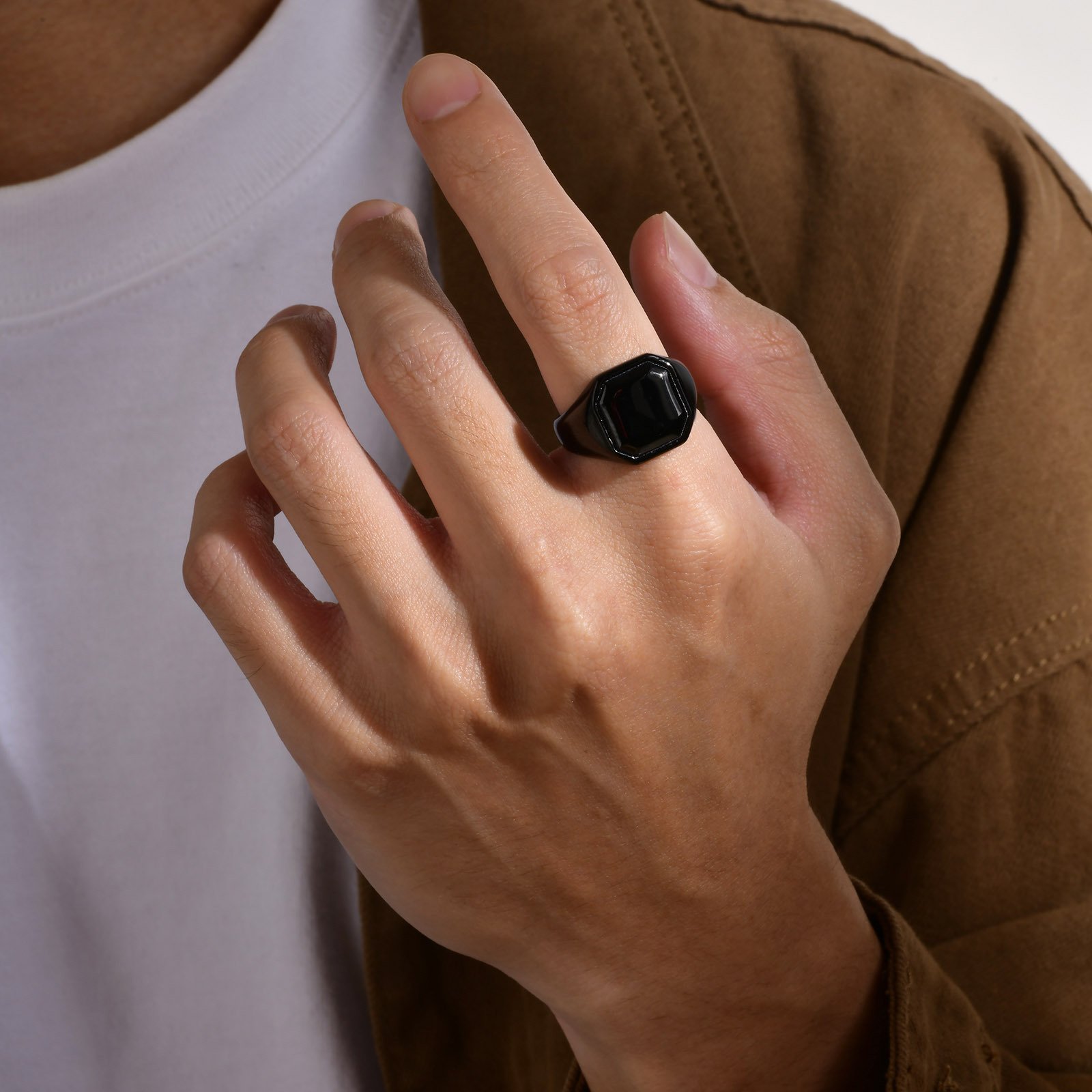 WM-R157 – Black Stainless Steel Ring — image 12