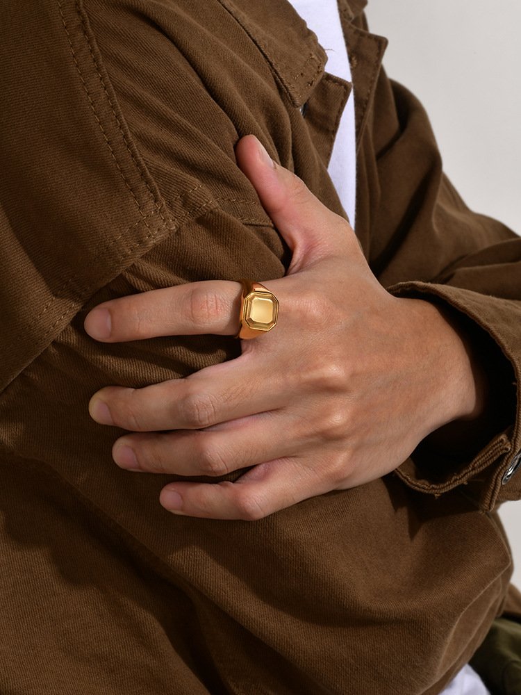 WM-R157 – Gold Stainless Steel Ring — image 8