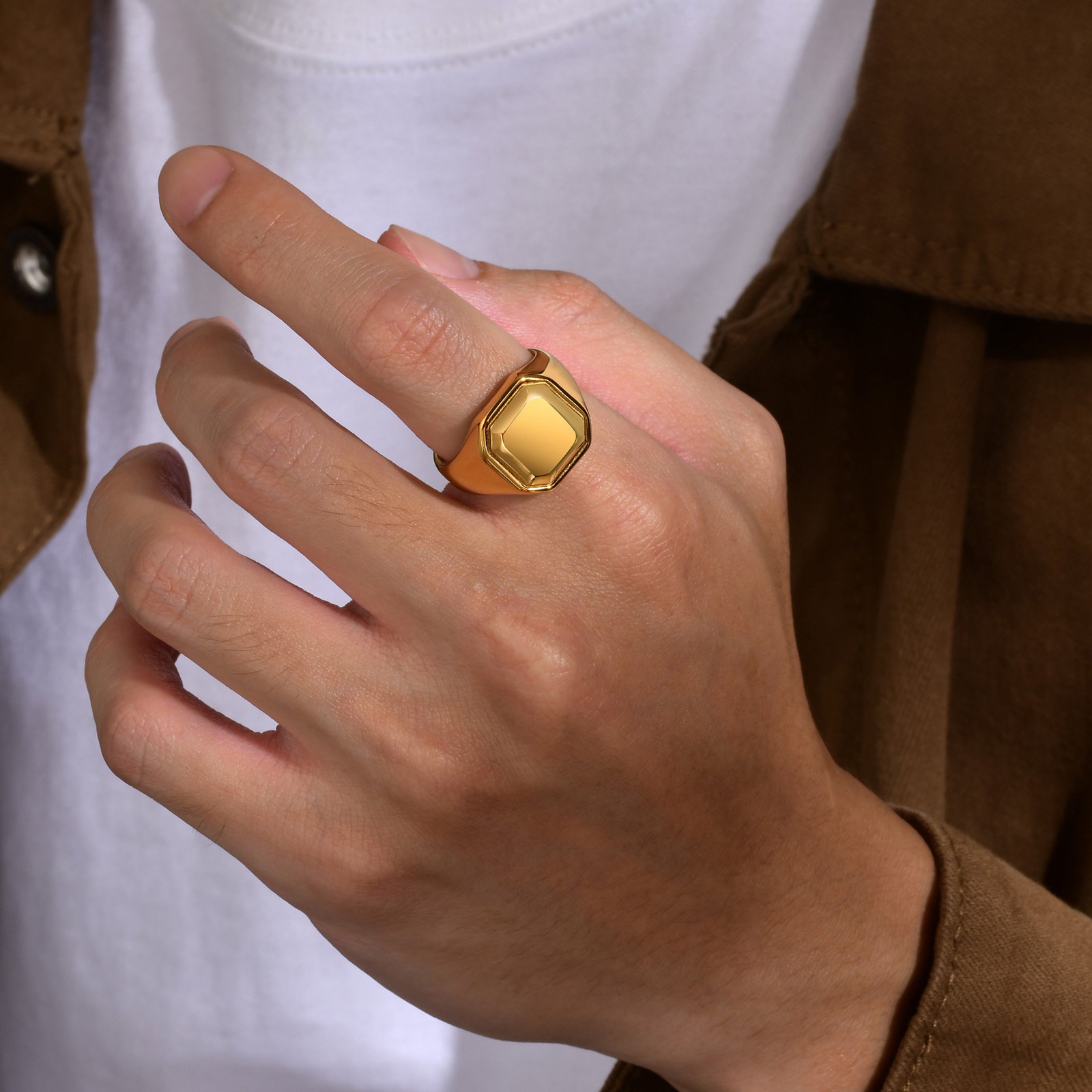 WM-R157 – Gold Stainless Steel Ring — image 9