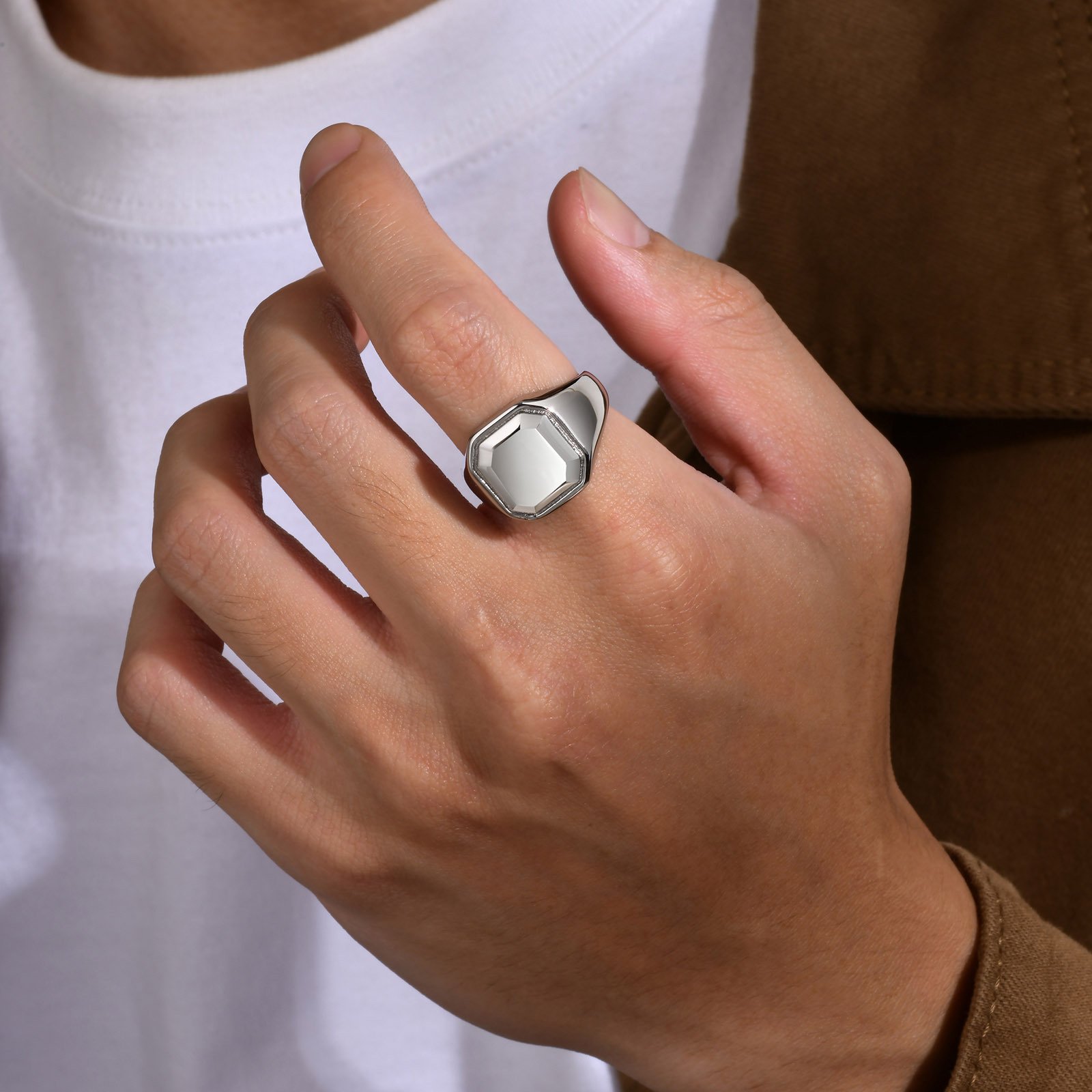 WM-R157 – Silver Stainless Steel Ring — image 6