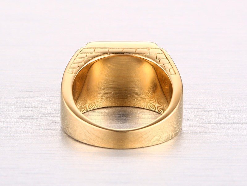 WM-R161 – Golden Stainless Steel Ring