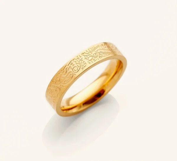 WM-R167 -Golden Stainless Steel Ring