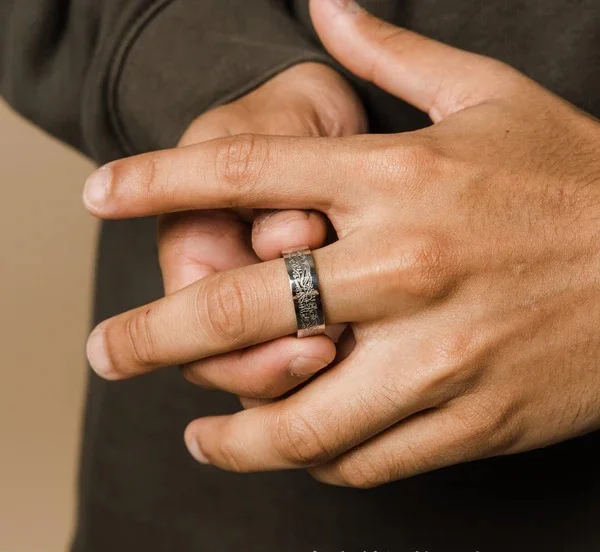 WM-R167 -Silver Stainless Steel Ring — image 5