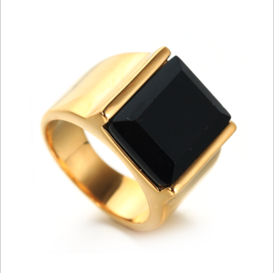 WM-R75 – Golden Stainless Steel Ring