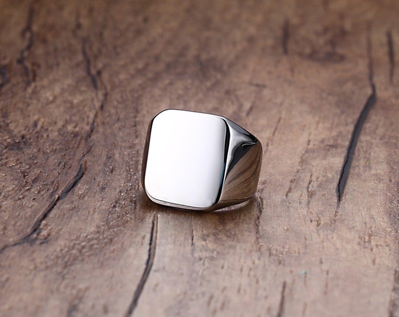 WMR-13 - Silver Stainless Steel Men Ring