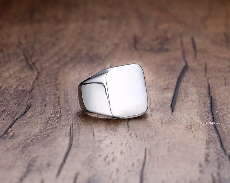 WMR-13 - Silver Stainless Steel Men Ring