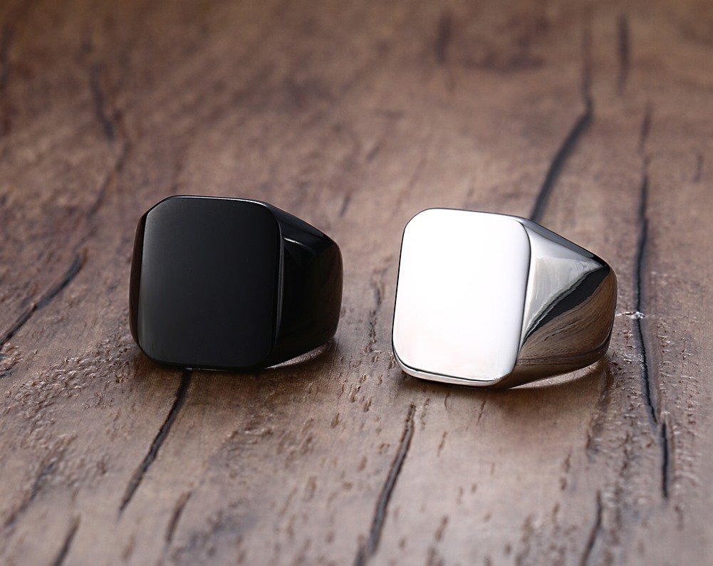 WMR-13 - Silver Stainless Steel Men Ring — image 4