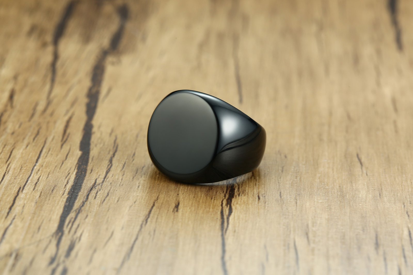 WMR-169 - Black Stainless Steel Men Ring